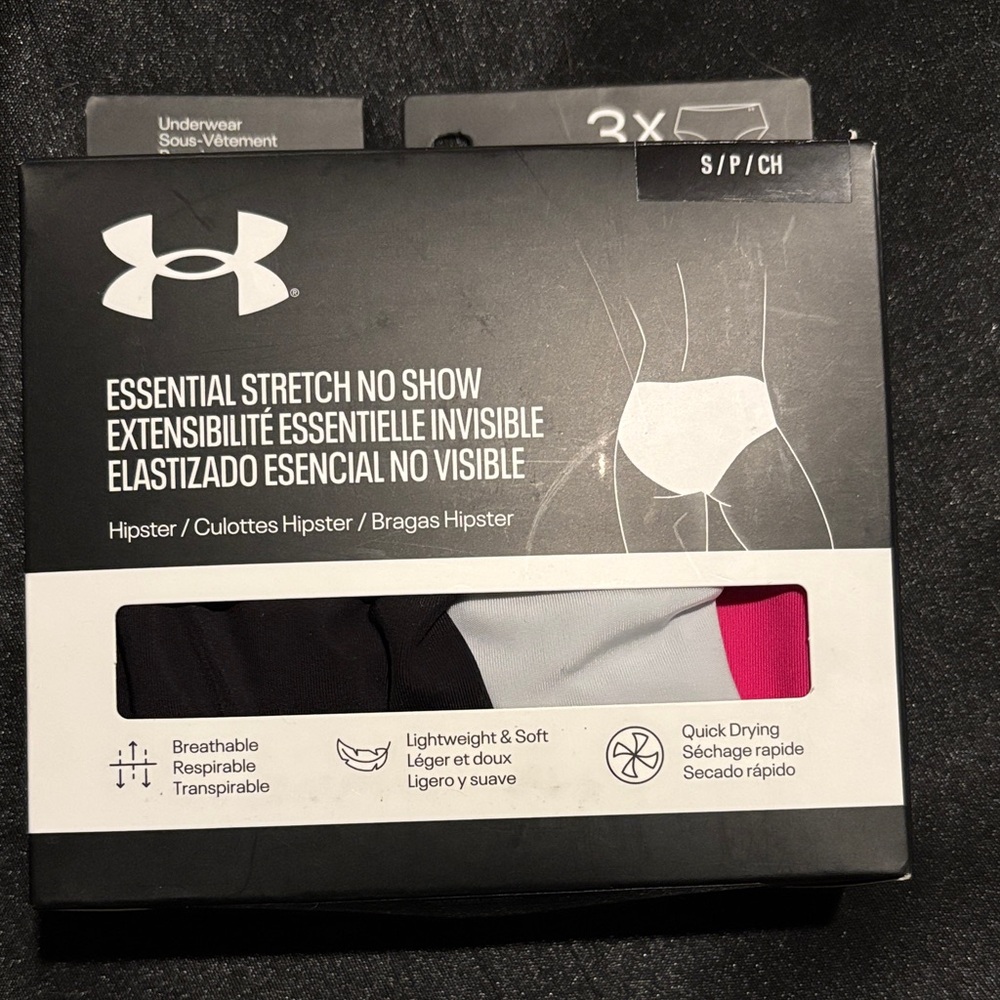 Under Armour No Show Hipster - Black, White, Pink underwear panties